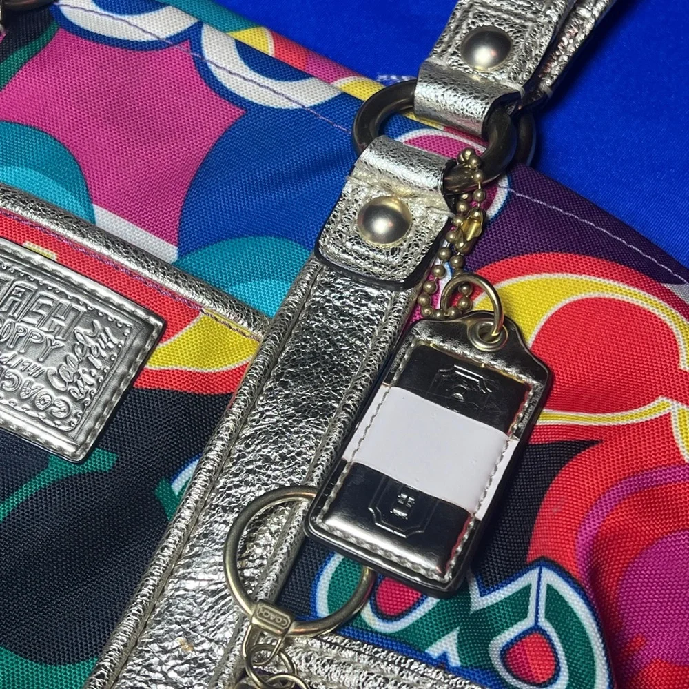 Coach Rare Poppy C Glam Signature Bag - Picture 2 of 10